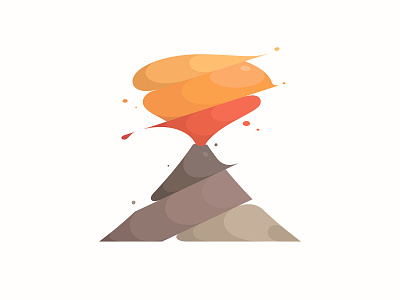 volcano illustration volcano