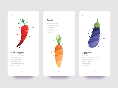 Vegetables app brand branding carrot chilli pepper eggplant flat design flat illustration icon illustration liquid logo design logo designer mark mobile app splash symbol ui ux vegetable