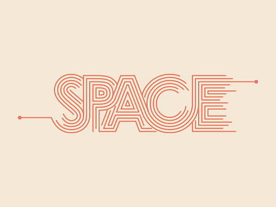 SPACE illustration line art logo space type typography yp © yoga perdana