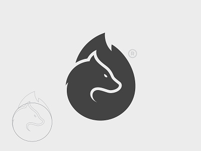🔥 Fox Logo branding fire fox logo