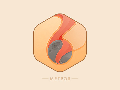 Meteor illustration logo meteor space yp © yoga perdana