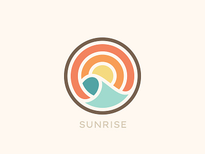 Sunrise logo sea sun sunrise wave