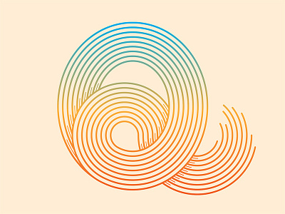 Q gradient illustration logo mark q type typography vector yp © yoga perdana