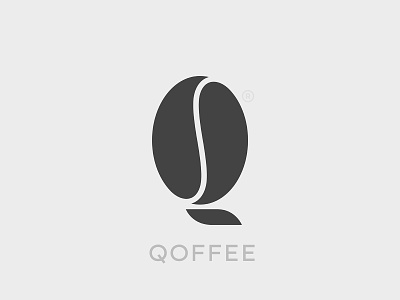 Qoffee Logo bean branding coffee icon logo