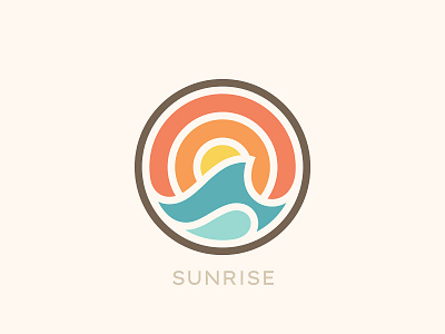 Sunrise branding illustration nature sea sun sunrise water wave
