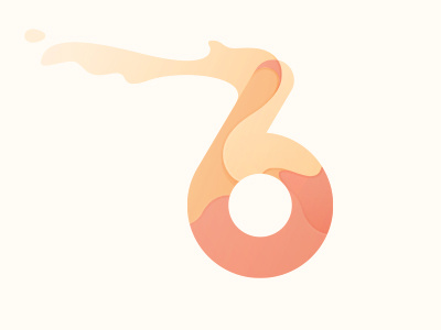 6 6 ai illustration logo number 6 splash type typography vector yp © yoga perdana