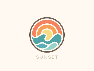 Sunset beach sea sunset wave