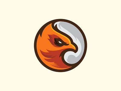 Eagle bird branding character eagle esport feather fly fur logo mascot orange