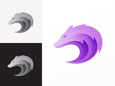 Wolf branding illustration logo wolf