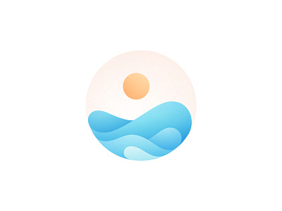 Wave beach flow illustration sea sun sunrise sunset