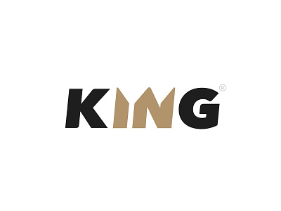 KING Logotype branding business castle company crown design gold icon king kingdom knight logo luxury modern prince queen royal simple timeless type