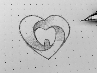 Love Dentist Logo Sketch app branding business care clean clinic dentist dentistry doctor healthcare heart hospital logo love medical medicine mouth patient teeth white