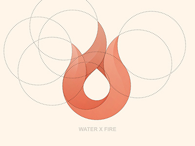 Water X Fire Final Logo construction fire illustration logo mark orange vector water yp © yoga perdana