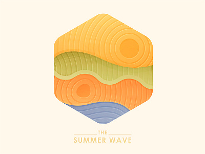 The Summer Wave illustration lines logo summer wave yp © yoga perdana
