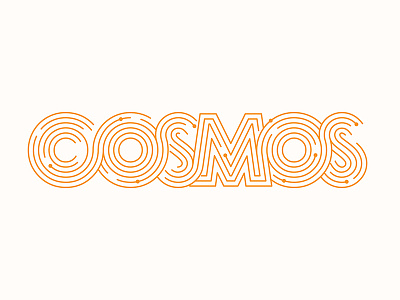 Cosmos cosmos line art logo type yp © yoga perdana