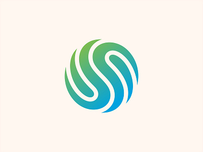 Yin Yang Wave balance brand branding gradient icon logo logodesign logomark mark modern simple symbol