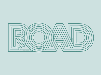 Road line art logo road type yp © yoga perdana
