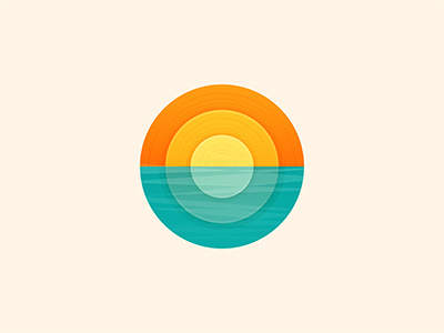 Sunrise illustration logo morning sea sunrise water yp © yoga perdana