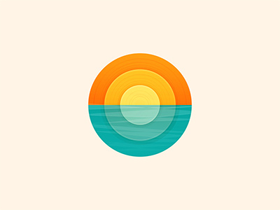 Sunrise © yoga perdana yp sea water sunrise illustration morning logo