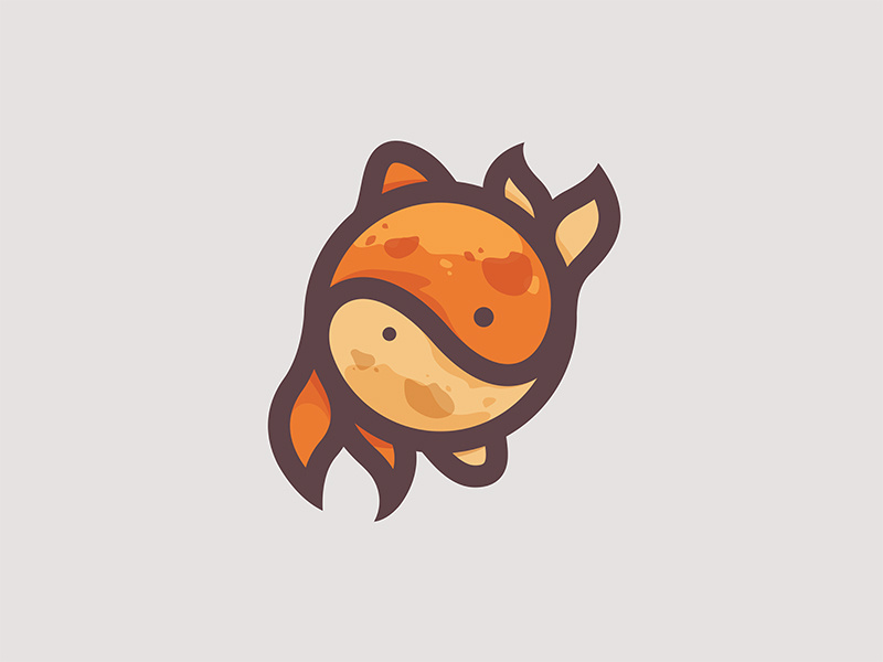 Yin Yang Fish yp © yoga perdana circle yin yang fish illustration
