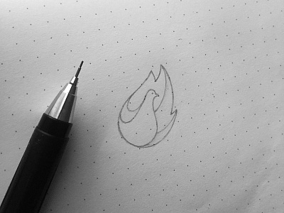 Logo Sketch logo sketch pigeon yp © yoga perdana