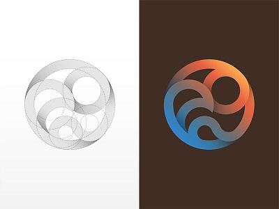 Wave & Sun (Circle Exploration) logo sun wave yp © yoga perdana