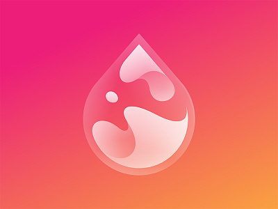 Drop drop glass icon lava logo yp © yoga perdana