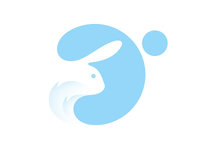 Rabbit animal logo rabbit yp © yoga perdana