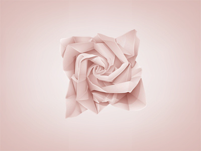 Origami Rose flower logo origami paper rose vector yoga yp © yoga perdana