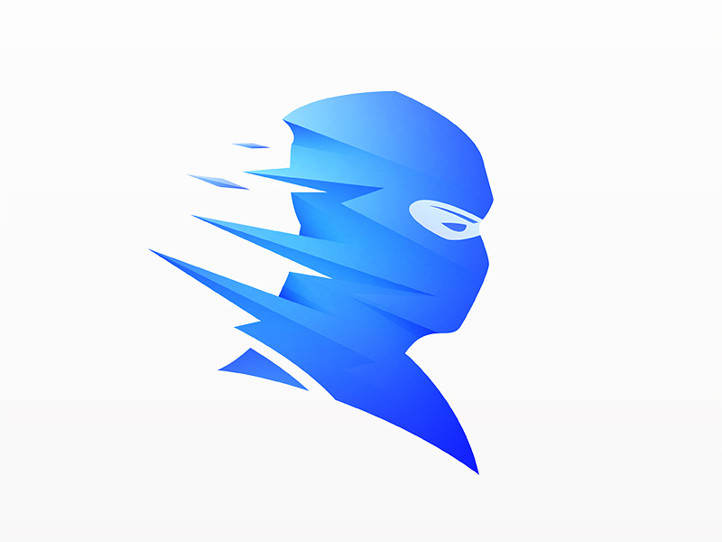 Shinobi gradient branding vector illustration logo © yoga perdana yoga perdana yp ninja
