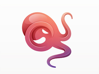Octopus Logo animal illustration logo octopus yp © yoga perdana