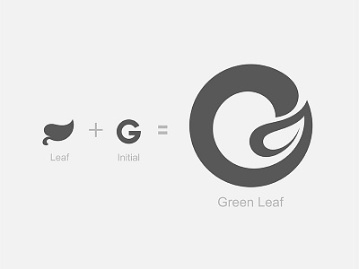 Green Leaf Logo leaf logo type yp © yoga perdana