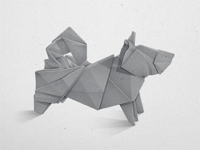 Siberian Husky Origami