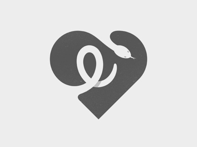 Love Snake Logo icon logo yp © yoga perdana