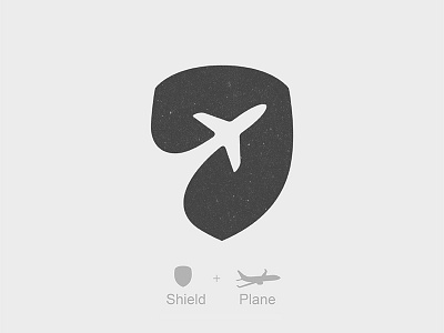 Travel Insurance Logo logo plane shield yp © yoga perdana