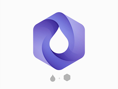 Drop + Hexagon Logo