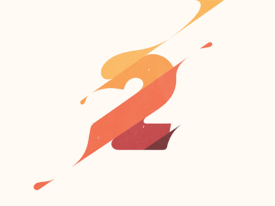 2 2 branding illustration logo number typography yp © yoga perdana
