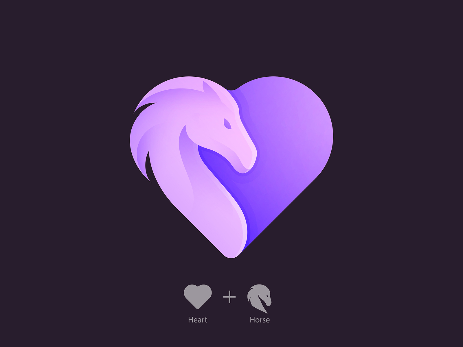purple heart horse
