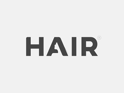 Hair Logo branding hair logo type typography yp © yoga perdana