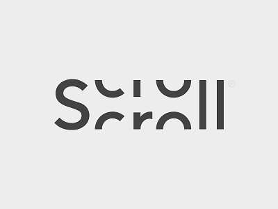 Scroll branding design logo mark scroll type typography yp © yoga perdana