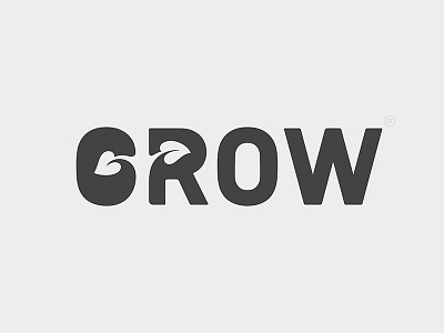 GROW design grow logo logo design logotype type type design typography yp © yoga perdana