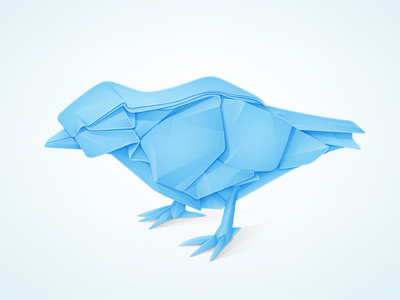 Bird Origami ai icon illustrator logo origami paper tweet twitter twitterbird vector yp © yoga perdana
