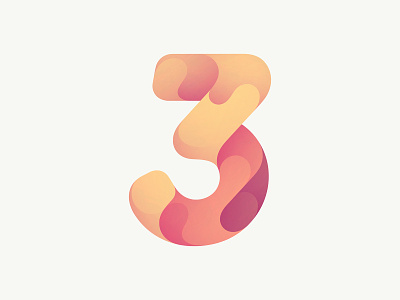 3 3 branding design fluid illustration logo number yp © yoga perdana