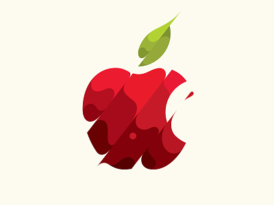 Apple apple design illustration logo yp © yoga perdana