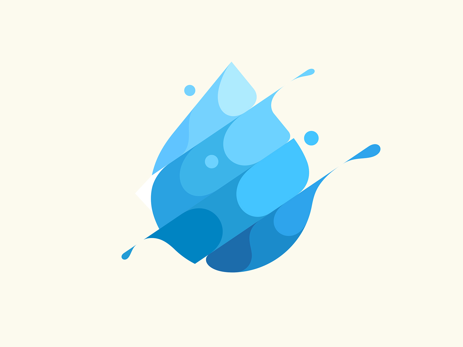 three water drop logo template. icon vector. Stock Vector | Adobe Stock