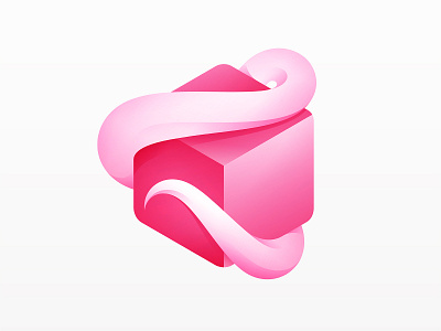 Pixel Squid Logo 3d animal branding design gradient icon logo octopus pink pixel square tentacles vector yp