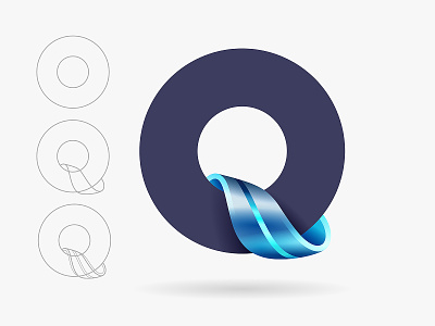 Q logo branding design icon logo type vector yp © yoga perdana