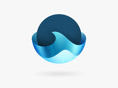 Wave branding design icon illustration logo vector wave yp © yoga perdana