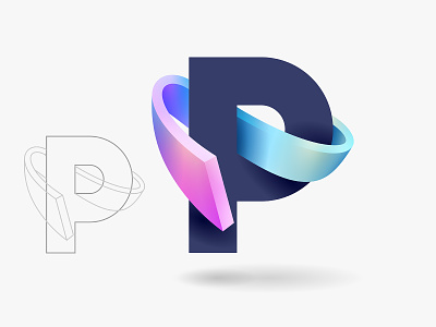 P branding design logo vector yp © yoga perdana