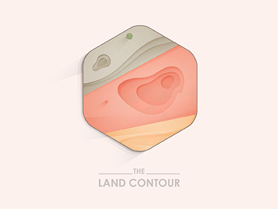 The Land Contour badge brand branding colors contour design earth hexagon icon identity illustration illustrator land contour logo map mark type vector yp © yoga perdana